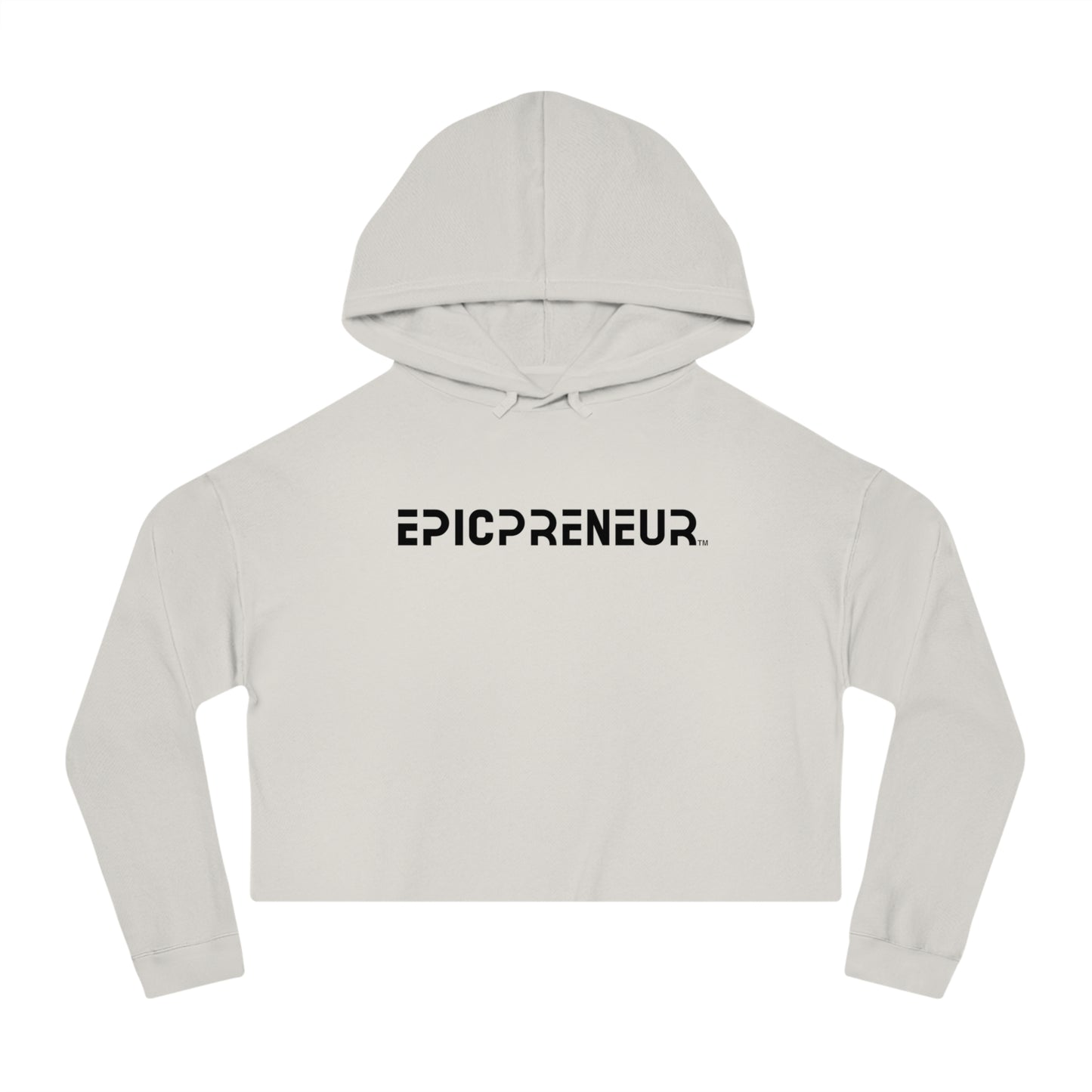 2024 EPICPRENEUR Women’s Cropped Hooded Sweatshirt (Black Logo)