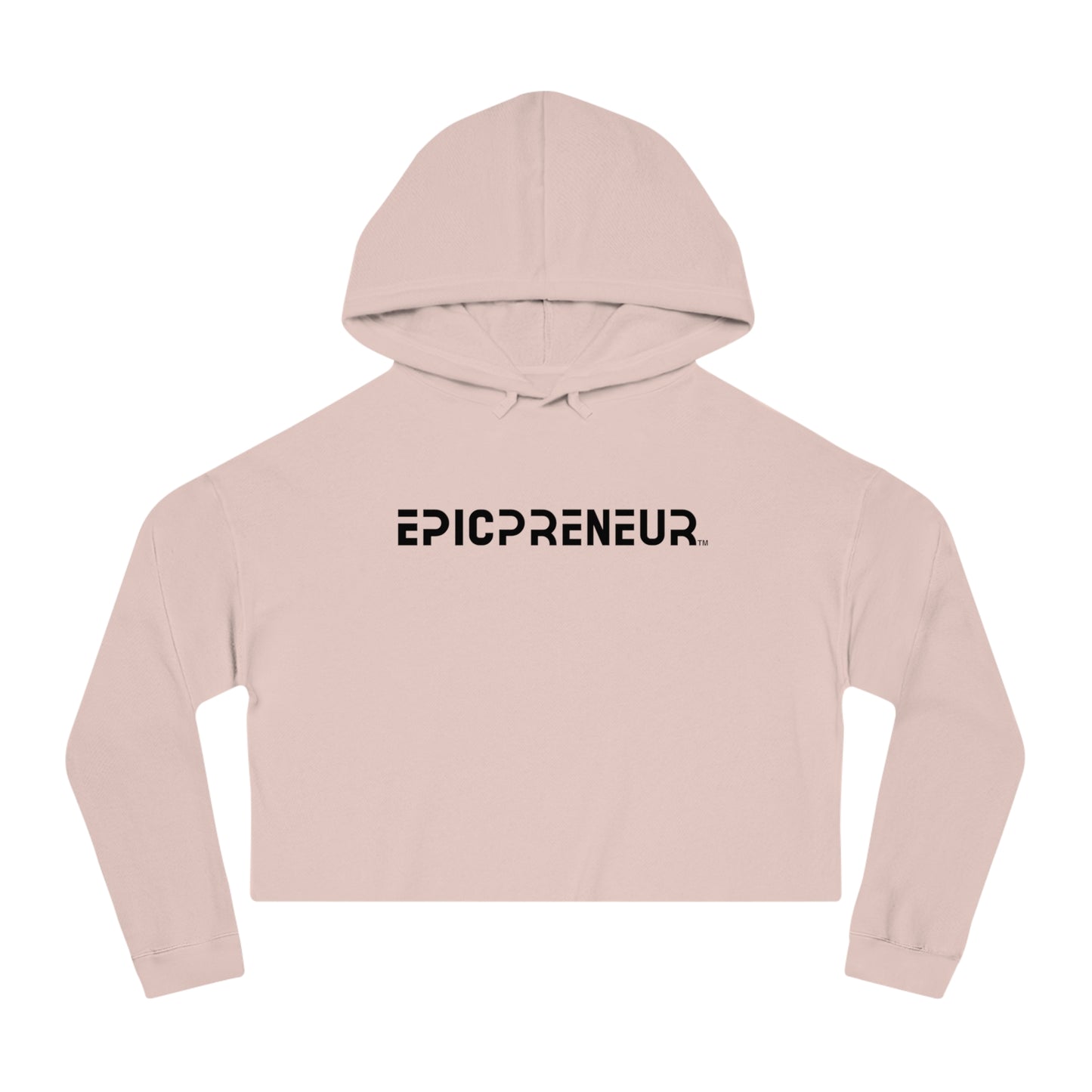 2024 EPICPRENEUR Women’s Cropped Hooded Sweatshirt (Black Logo)