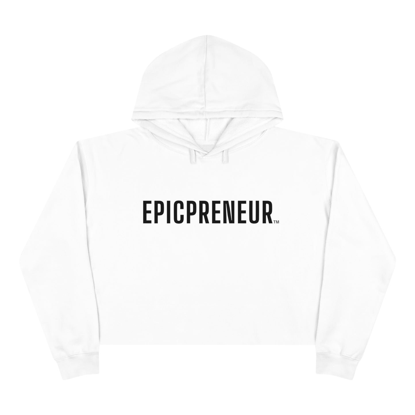 Women's Crop Hoodie - Black Logo