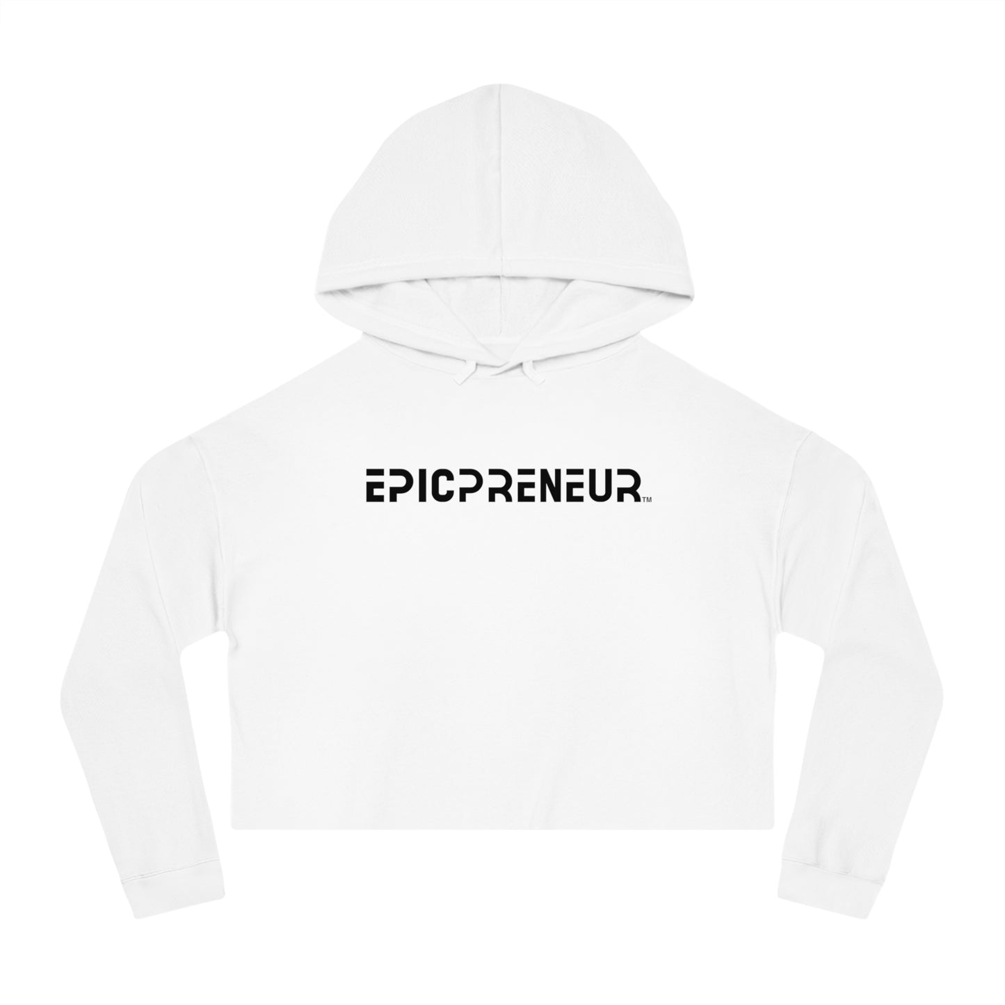 2024 EPICPRENEUR Women’s Cropped Hooded Sweatshirt (Black Logo)