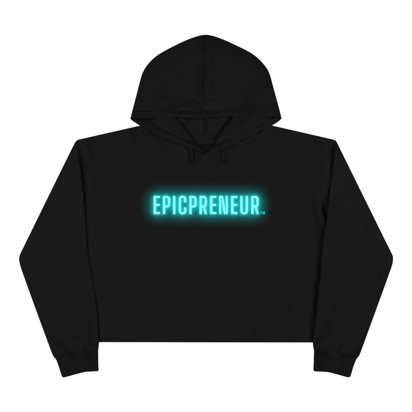 Women's Crop Hoodie - Glow Up Logo