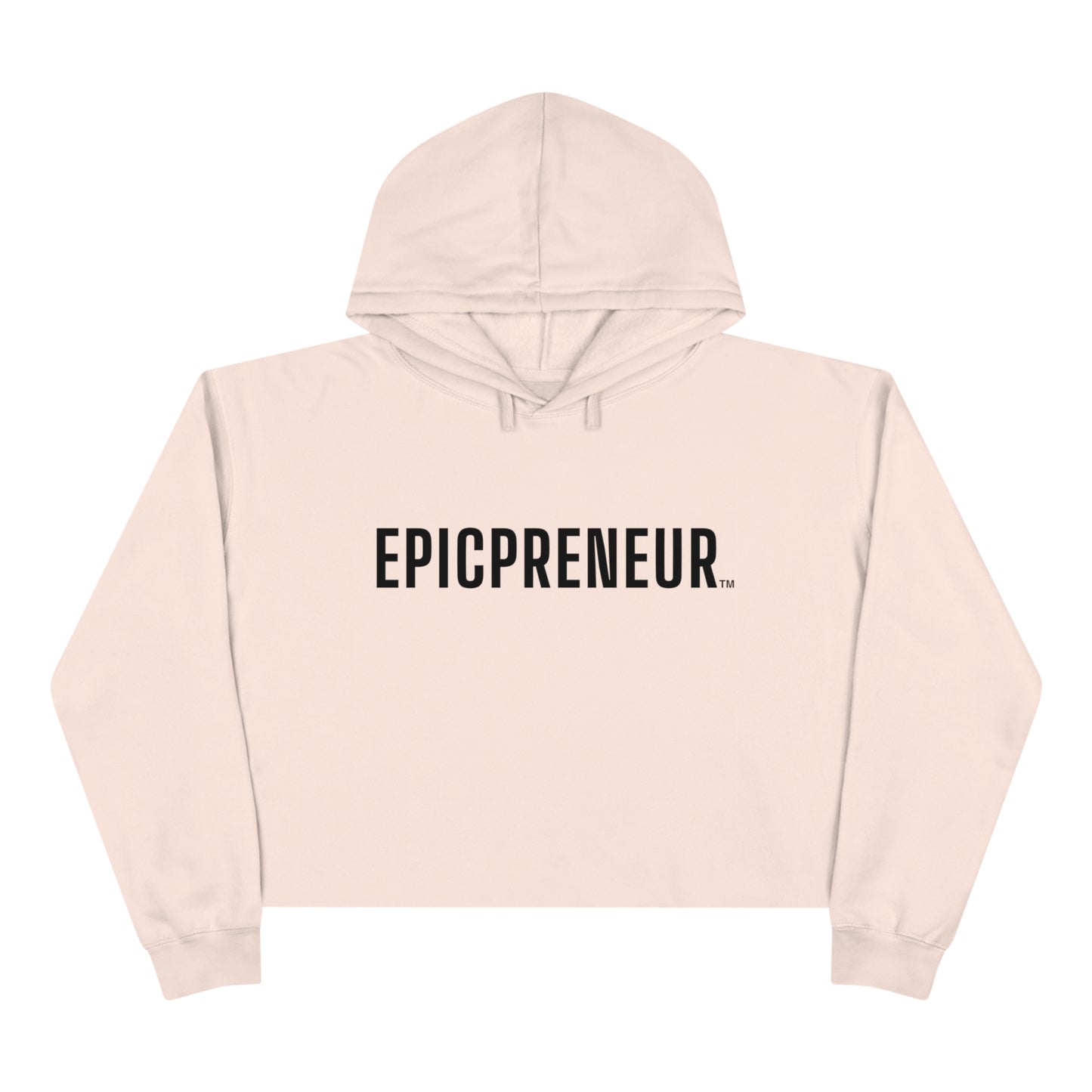 Women's Crop Hoodie - Black Logo