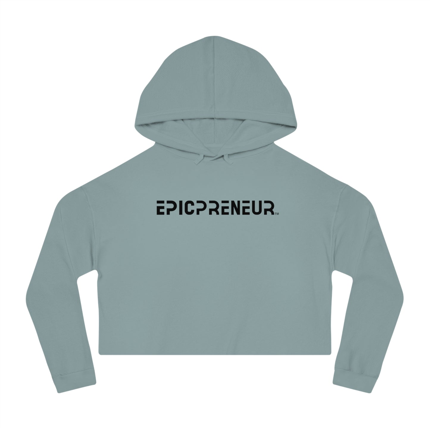 2024 EPICPRENEUR Women’s Cropped Hooded Sweatshirt (Black Logo)